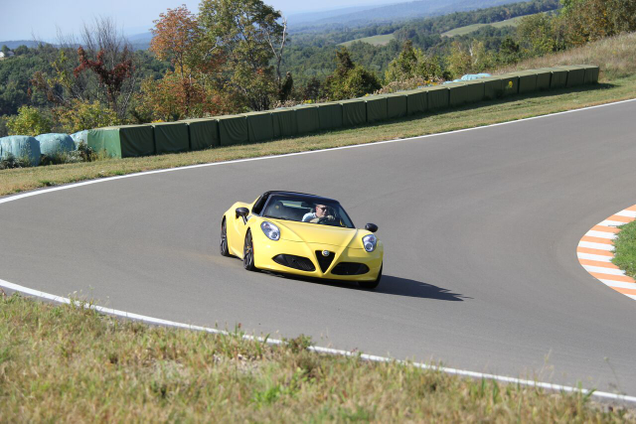 The 4C in its natural environment where hard cornering results in minimal body roll.